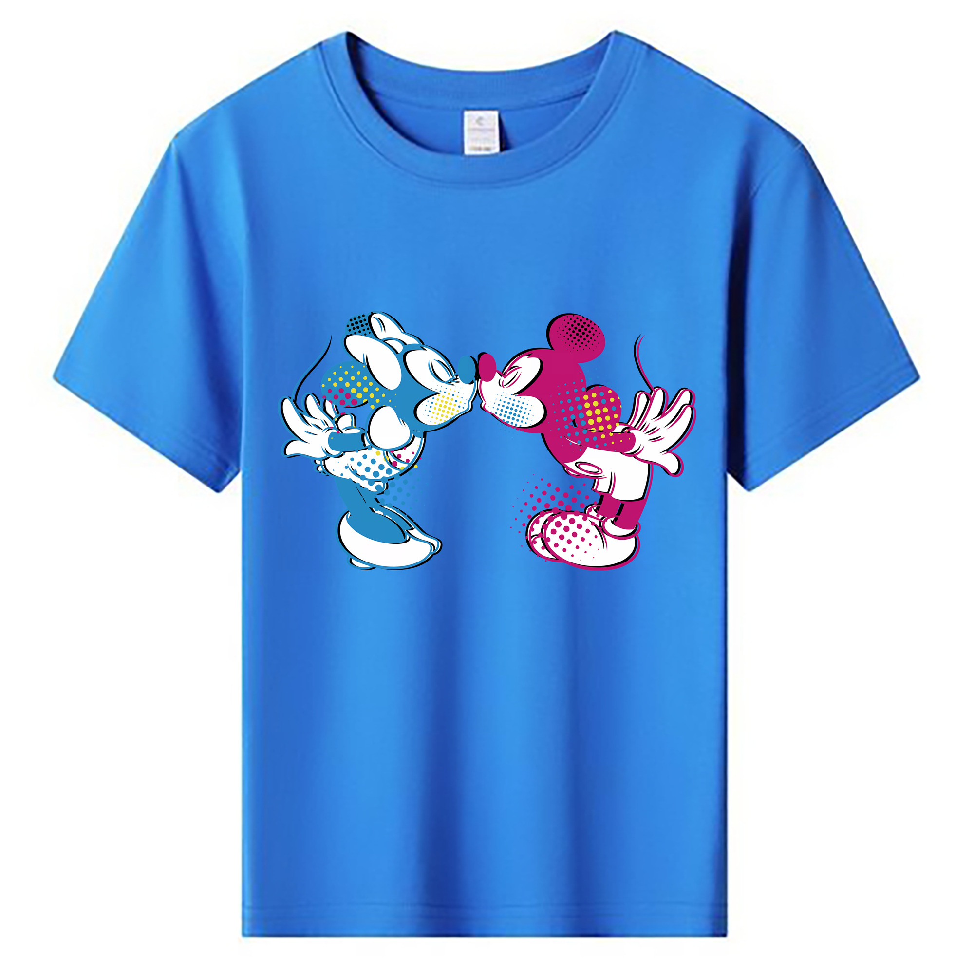 （画像用） ミッキーマウス Mickey Mouse 綿100％キッズTシャツ（フロントプリント）